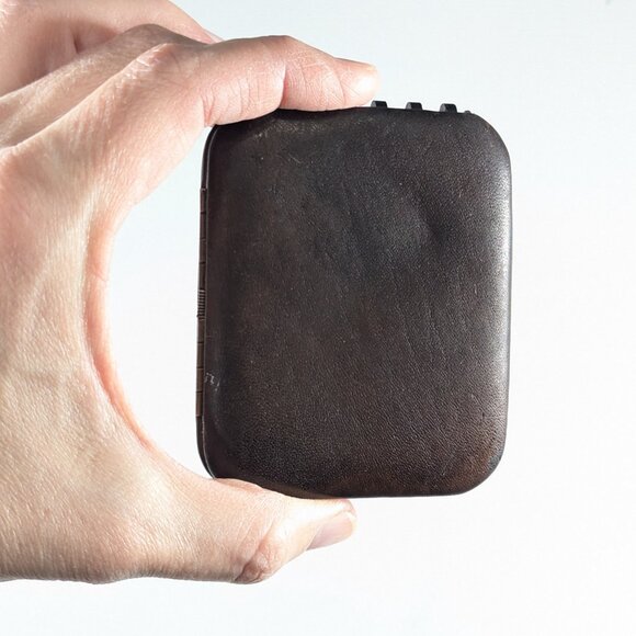 Vintage BUXTON brown leather key wallet for house keys, key-tainer Flip Turtle - Picture 8 of 8